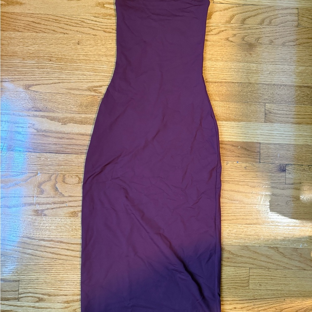 Aritzia Strapless Plum Dress